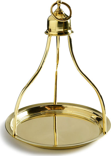 Metal Rotund Tavă de Cafenea cu Mânere în Culoare Auriu 34x34cm SM-L1003-34-OR 1buc Metal Rotund Tavă de Cafenea cu Mânere în Culoare Auriu 34x34cm SM-L1003-34-OR 1buc