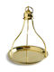 Metall Rund Cafeteria-Tablett mit Griffen in Gold Farbe 25x25cm SM-L1003-25-OR 1Stück