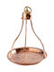 Metal Round Coffee Tray with Handles in Bronze Color 34x34cm SM-L1004-34-CH 1pcs