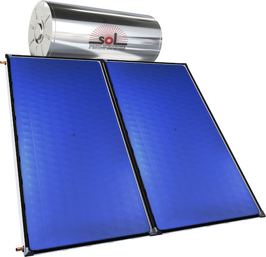 Full Plate Navi Ηλιακός Θερμοσίφωνας 200 λίτρων Glass Τριπλής Ενέργειας με 4.1τ.μ. Συλλέκτη