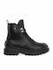 Praga Club Leder Stiefeletten Damen Schwarz