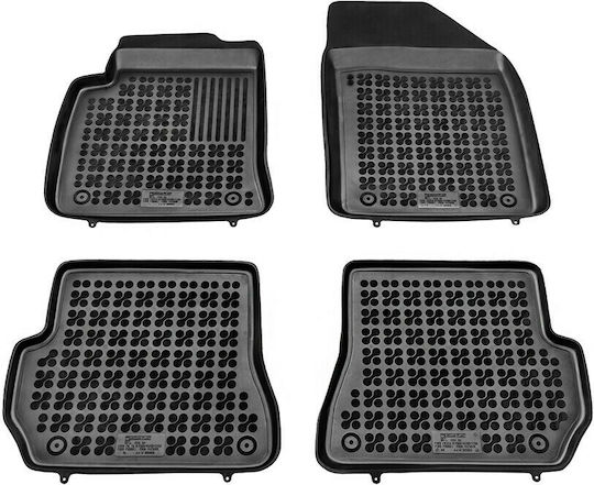 Rezaw Plast Set of Front and Rear Mats 4pcs Tray Type for Ford Fiesta / Fusion 2005-2012 Black