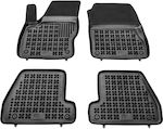 Rezaw Plast Set of Front and Rear Mats Tray Type 4pcs from Rubber for Ford Focus Black