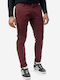 Camaro Men's Trousers Chino Elastic in Slim Fit Burgundy