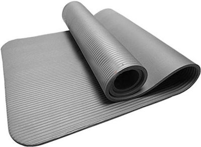 MotivationPro Yoga/Pilates Mat Gray with Carry Strap (183x61x1cm)