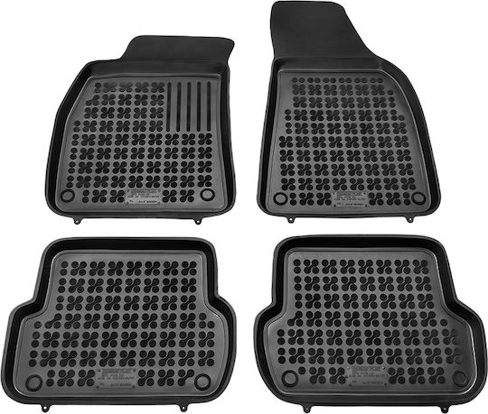 Rezaw Plast Set of Front and Rear Mats 4pcs Tray Type for Audi A4 2001-2008 Black