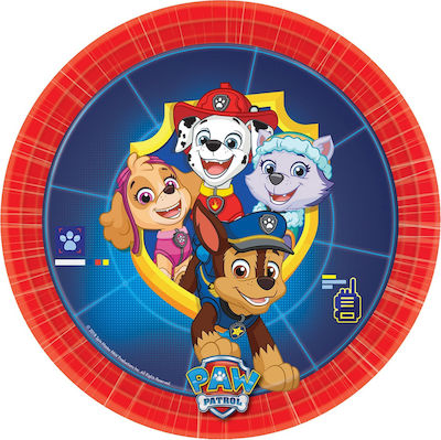 Amscan Plate Paw Patrol Πιάτα Γλυκού Χάρτινα 18cm M 8pcs