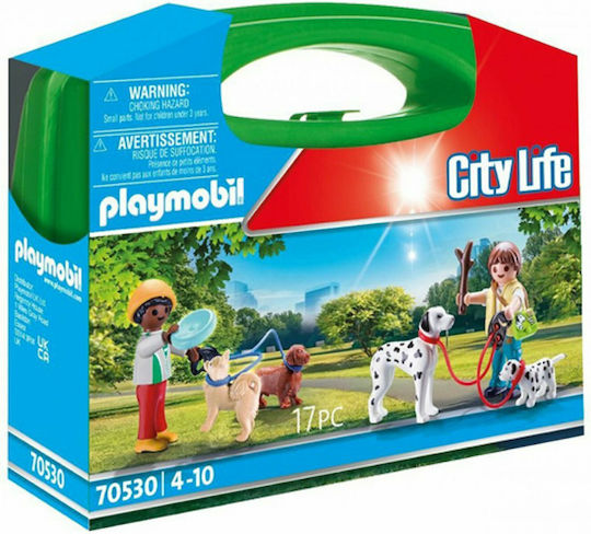 Playmobil Koffer Stadtleben Spaziergang mit Hunden für 4-10 Jahre