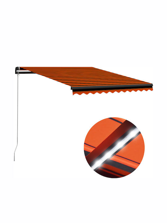 vidaXL Zelt Terrasse mit LEDs Orange / Brown 3x...
