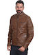 Splendid Herren Winter Jacke Leder Tabac Braun