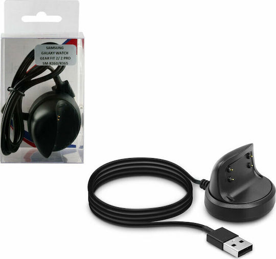 Volte-Tel Stație de Încărcare cu Cablu USB Încărcător pentru Samsung Gear Fit 2 / Fit 2 Pro - Samsung Gear Fit 2 / Fit 2 Pro Negrus