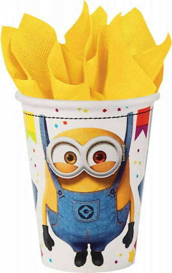Amscan Стъкло 250мл Чаши с Миньони 8бр