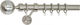 Import Hellas Metallic Curtain Pole No5 Single Φ25mm 150cm Nickel Matte