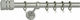 Import Hellas Metallic Curtain Pole N2 Single Φ25mm 300cm Nickel Matte