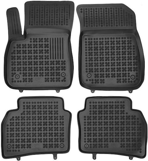 Rezaw Plast Set of Front and Rear Mats 4pcs Tray Type for Opel Insignia 2017-2022 Black