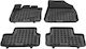 Rezaw Plast Set of Front and Rear Mats 4pcs Tray Type for Renault Captur 2019+ Black