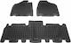 Rezaw Plast Set of Front and Rear Mats 3pcs Tray Type for Kia Carnival 2005-2014 Black