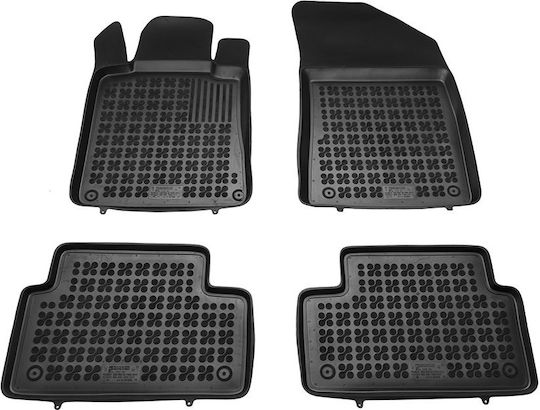 Rezaw Plast Set of Front and Rear Mats 4pcs Tray Type for Peugeot 508 2012-2018 Black