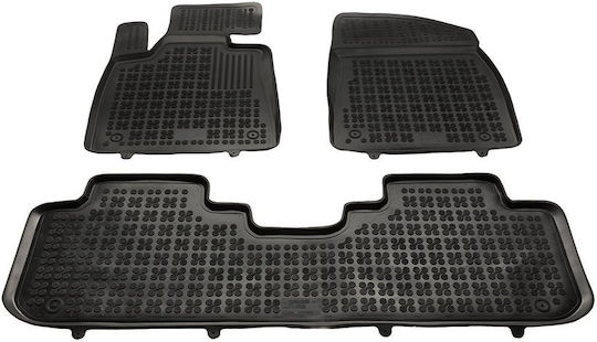Rezaw Plast Set of Front and Rear Mats 3pcs Tray Type for Toyota Lexus 2015-2022 Black