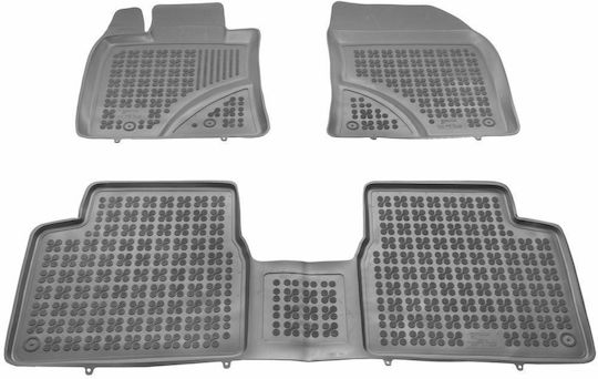 Rezaw Plast Satz Vorder- und Hintermatten Wannenartig 3Stück aus Gummi für Toyota Avensis 2009-2018 Schwarz