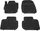 Rezaw Plast Set of Front and Rear Mats Tray Type 4pcs from Rubber for Mitsubishi Colt Black