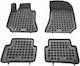 Rezaw Plast Set of Front and Rear Mats 4pcs Tray Type for Mercedes-Benz CLS Class 2012+ Black