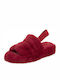 Jomix Women's Slipper with Fur In Red Colour