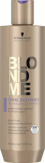 Schwarzkopf Blondme Cool Blondes Shampoos Glättung für Alle Haartypen 300ml
