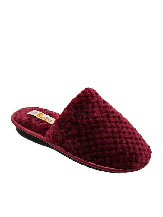 Kolovos 20-01 Women's Slipper In Burgundy Colour