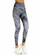 Inizio Women's Long Training Legging High Waisted & Push Up Gray