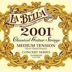 La Bella Set of Silver Plated Strings for Classic Guitar 2001 Classical Medium 29 - 41"