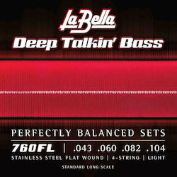 La Bella Deep Talkin' Bass Flats Μονές Χορδές S...