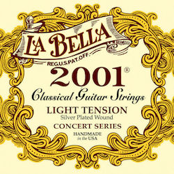 La Bella 2001 Classical Μονές Χορδές Silver Plated 6τμχ 28" Light
