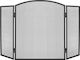 Kaminer 8787 Metallic Fireplace Screen with 3 Panels 61x28x76.5cm Black