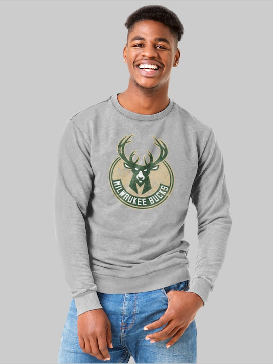 Milwaukee Bucks Sweatshirt (Replica) - GREY MELANGE