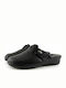 Sparta 03 Anatomische Leder Damen Hausschuhe Schwarze