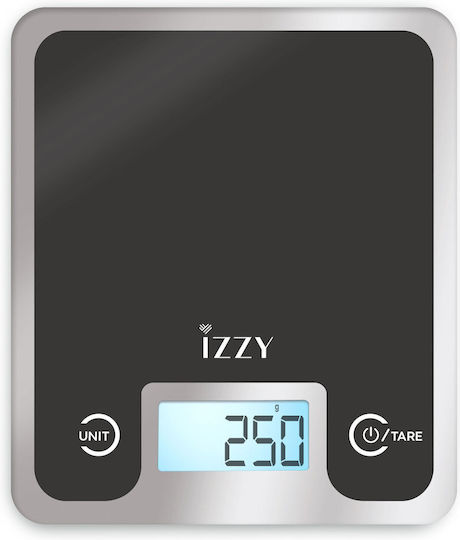 Izzy IZ-7004 Digital Kitchen Scale up to 10kg Black Mirror