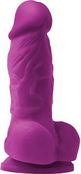 Ns Novelties Colours Pleasures Silicone Dildo Реалистично дилдо с Топки и Вендуза Лилаво 10см