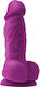Ns Novelties Colours Pleasures Silicone Dildo Glass Dildo with Balls and Suction Cup Purple 10cm