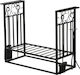 HomCom Metallisch Regal Holzlagerung 75x30x60cm