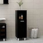vidaXL Floor Bathroom Column Cabinet L30xD30xH95cm Black