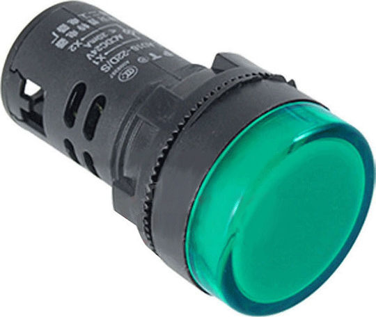 Xindali LED Ενδεικτική Λυχνία 12V Πράσινο 1τμχ 022-001201216