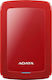 Adata HV300 USB 3.1 External 2.5" HDD 1TB Red