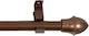 Import Hellas Extendable Metallic Curtain Pole Briz-Briz Single Φ12mm 55-85 Oxide