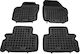 Rezaw Plast Set of Front and Rear Mats 4pcs Tray Type for Ford Galaxy / S-Max 2006-2015 Black
