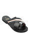 023 Leather Women's Flat Sandals in Black Color