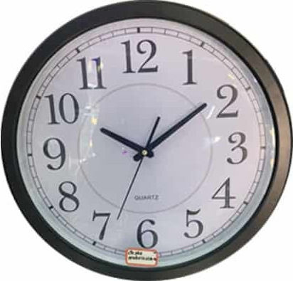 AGC Wall Clock Plastic Black Ø40cm