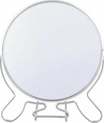 General Double Sided Tabletop Makeup Mirror 13cm Silver