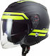 LS2 Infinity OF521 Hyper Titanium / Yellow Κράνος Μηχανής Jet 1250gr με Sunvisor