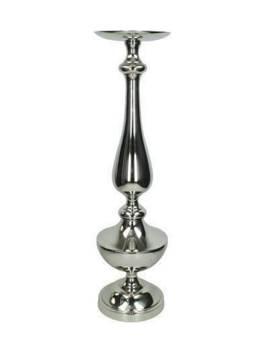Kersten Grandeur Candle Holder Aluminum Αλουμινένιο Aσημί 18.5x18.5x71cm 1pcs